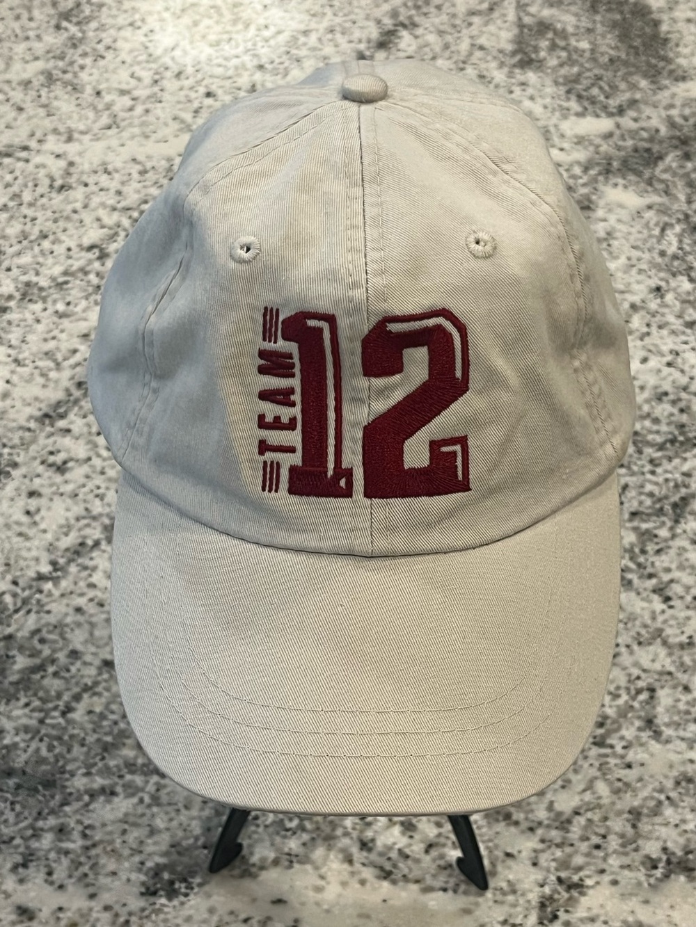 Adams Baseball Cap Hat Team 12 A&M Aggies Cotton Adjustable Strap Cream / Maroon